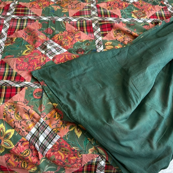 Vintage Bloomingdale’s Cotton Patchwork Bed Cover Blanket Twin size - Picture 16 of 17